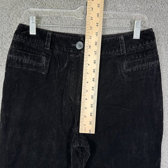 J. Jill Womens Corduroy Pants Size 10 Black Stretch Pockets Straight Leg - Picture 10 of 11